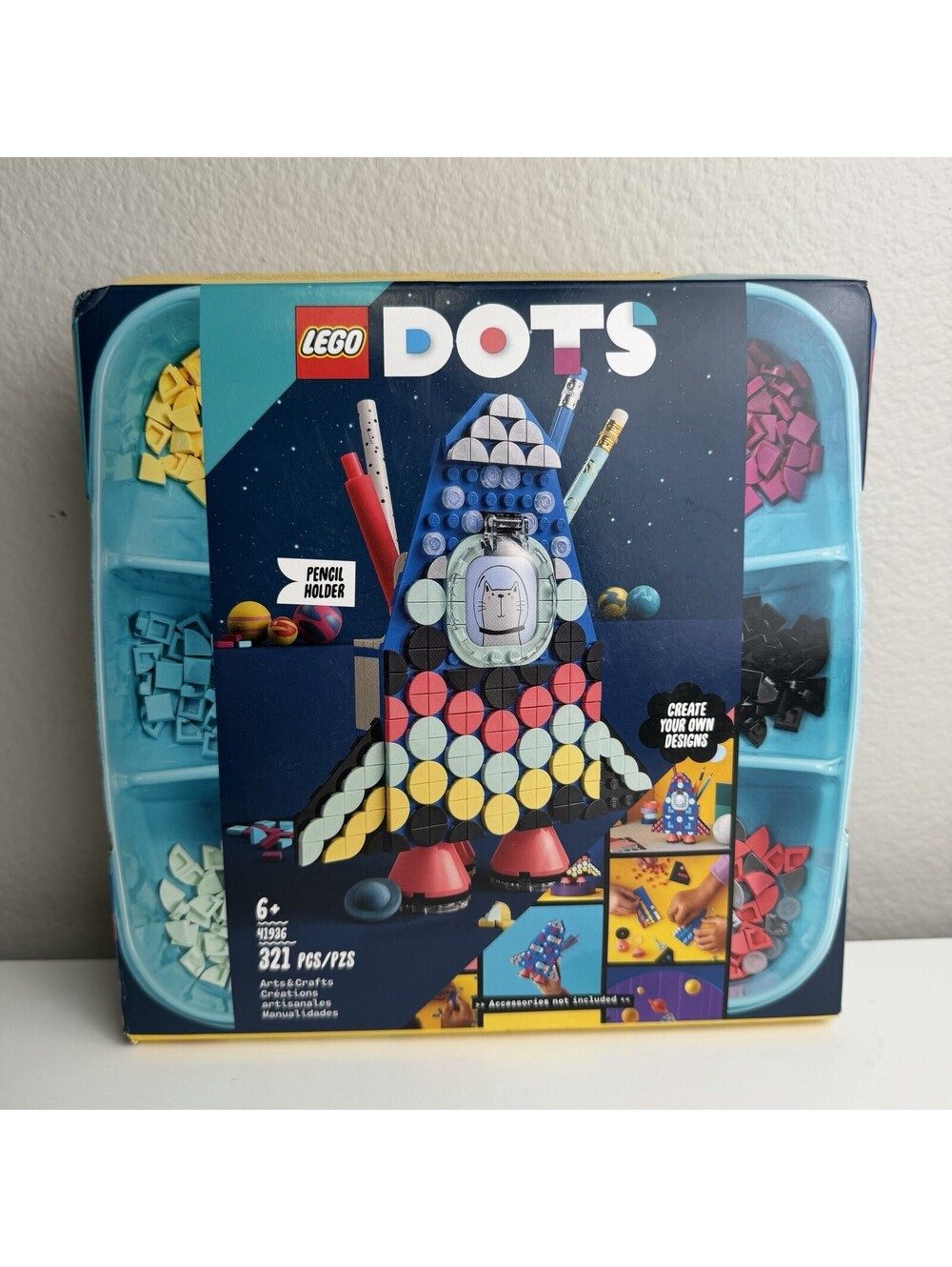 LEGO DOTS 41936 Pencil Holder Rocket 321 Pieces NEW Retired Arts Crafts